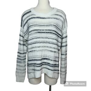 Calvin Klein Jeans Striped Mixed Knit Striped Sweater Size XL